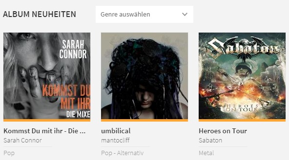 Musicload Album Neuheiten