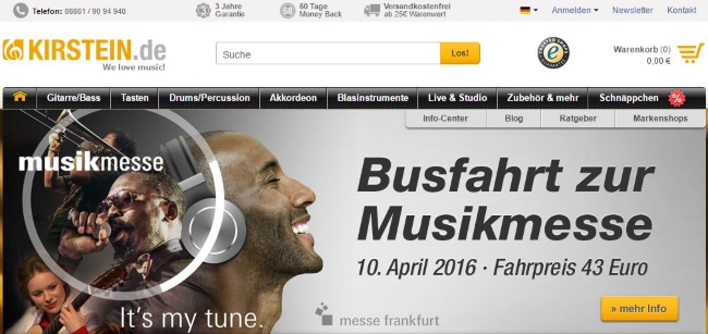 Musikhaus Kirstein Onlineshop