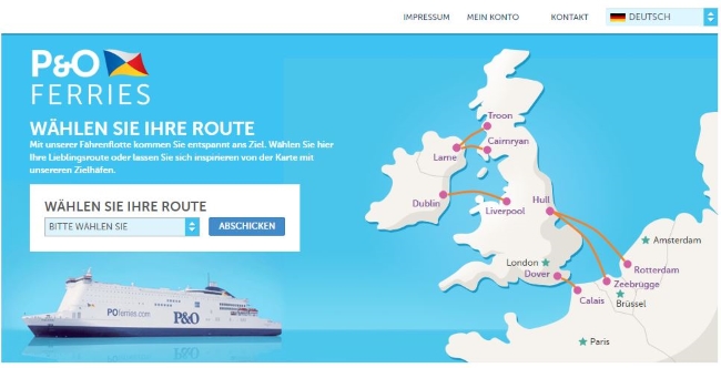 P&O Ferries Onlineshop