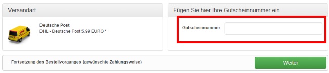 Racheshop Gutschein einlösen