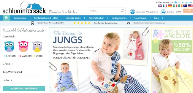 Schlummersack Onlineshop