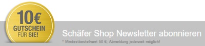 Schäfer Shop Gutschein Newsletter