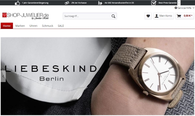 Shop-Juwelier Onlineshop