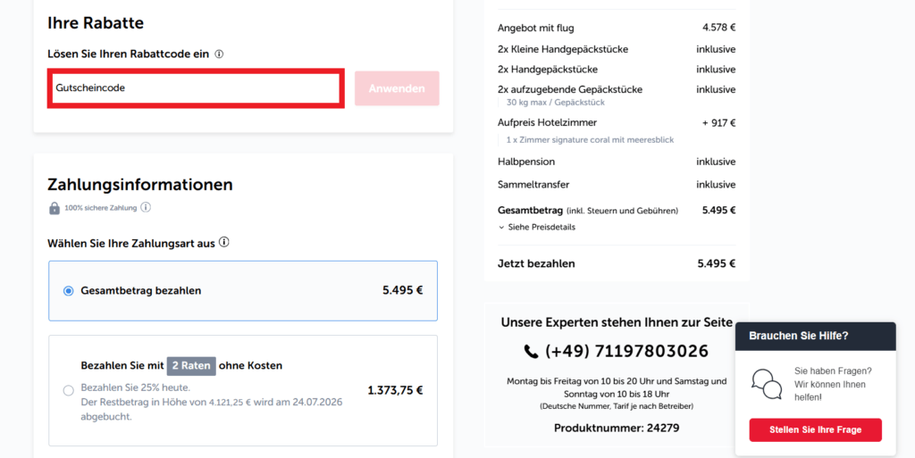 Turkish Airlines Gutscheincode eingeben