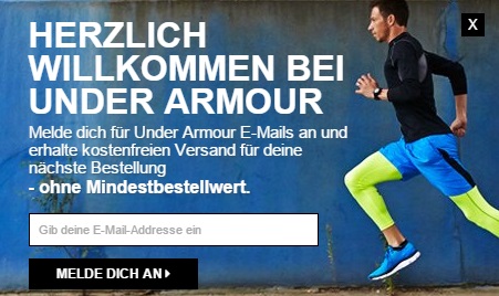 Under Armour Gutschein Newsletter