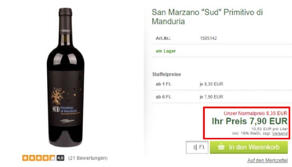 VinoShop24 Mengenrabatt