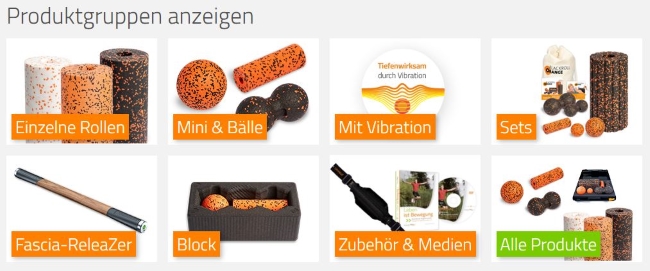 Blackroll-Orange Sortiment