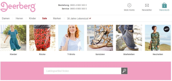 Deerberg Onlineshop