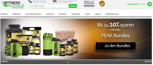 Fitnesskaufhaus Onlineshop