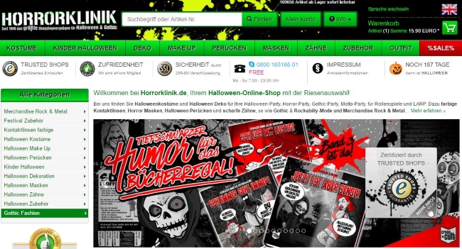 Horrorklinik Onlineshop