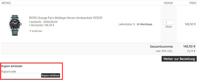 Laranea Gutschein einlösen