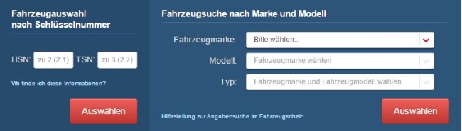 Motointegrator Suchfunktion