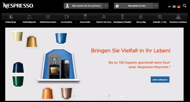 Nespresso Onlineshop