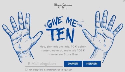 Pepe Jeans Gutschein Newsletter