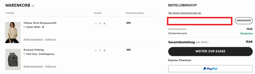 Pepe Jeans Gutscheincode eingeben