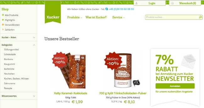 Xucker Onlineshop