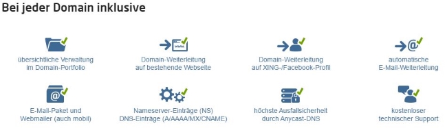 United Domains Inklusivleistungen