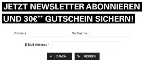 Egoist Gutschein Newsletter
