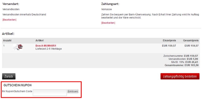 Elektro 2000 Gutschein einlösen
