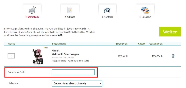 Kidsroom Gutschein einlösen
