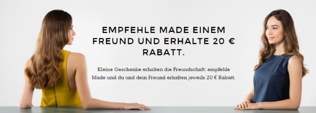 MADE.com Freundschaftswerbung