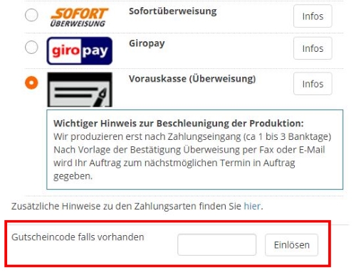 PersonalNOVEL Gutscheine einlösen
