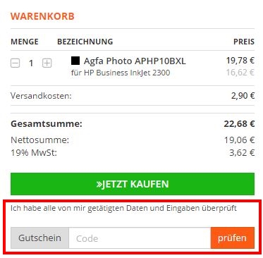 prindo Gutscheine einlösen