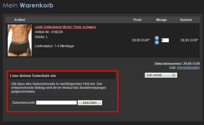 Dexer Gutschein einlösen