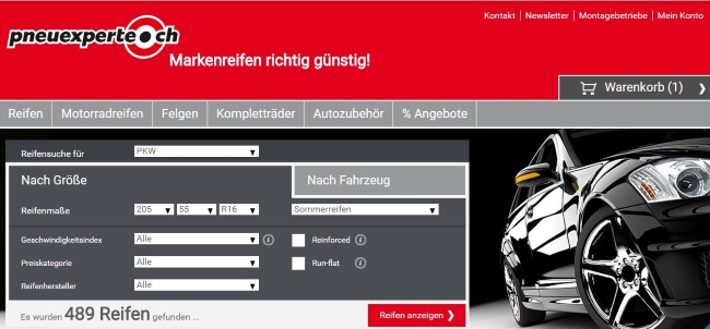 Pneuexperte Onlinestore