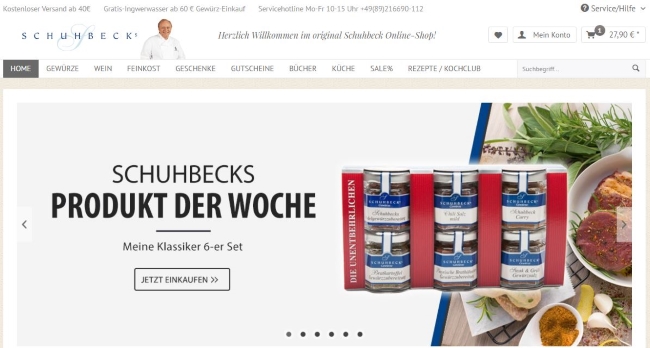 Schuhbeck Onlineshop