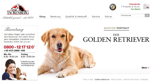 Tackenberg Onlinestore