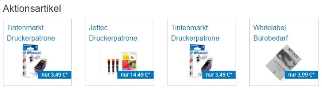 Tintenmarkt Aktionsartikel
