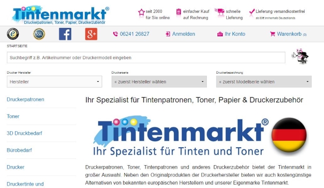 Tintenmarkt Onlineshop