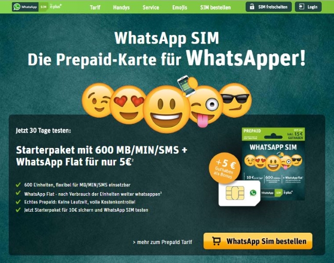 WhatsApp SIM Onlinestore