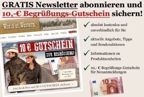 World of Western Gutschein Newsletter