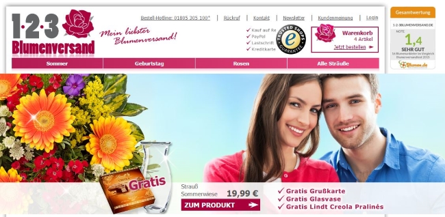 123 Blumenversand Onlinestore