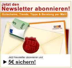 123Möbel Gutschein Newsletter