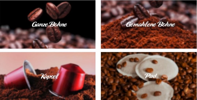 Coffee Perfect Kaffeeauswahl