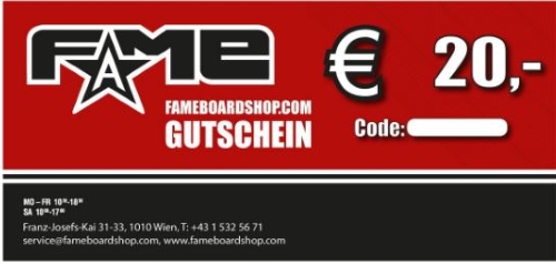 Fame Boardshop Geschenkgutscheine