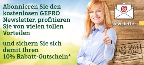 GEFRO Gutschein Newsletter