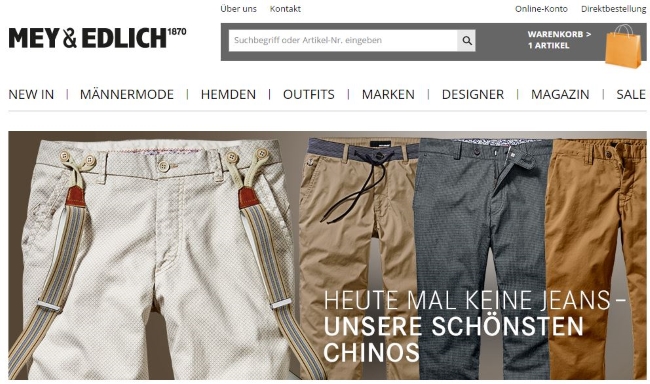 Mey und Edlich Onlineshop