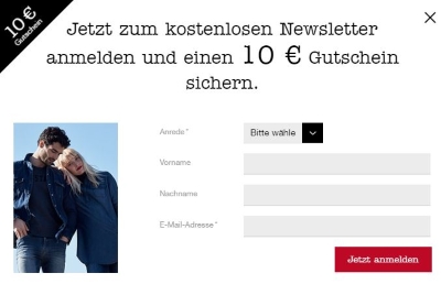 Mustang Gutschein Newsletter