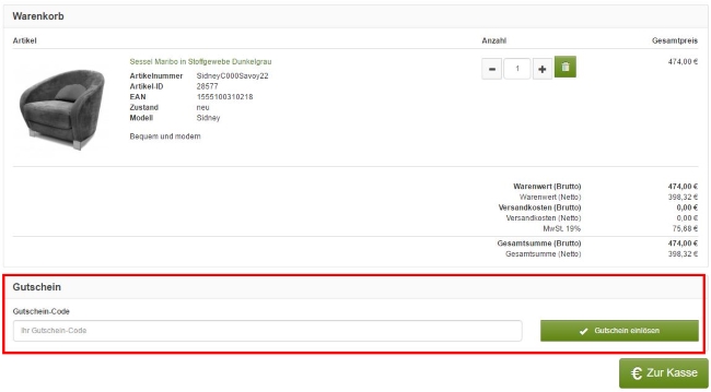 Möbel Ideal Gutschein einlösen