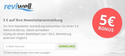 Reviwell Gutschein Newsletter