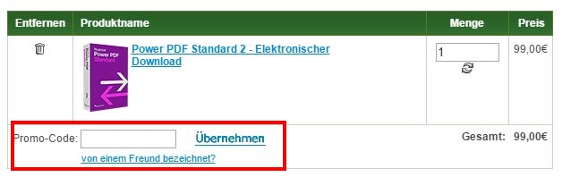 Nuance Gutscheine einlösen