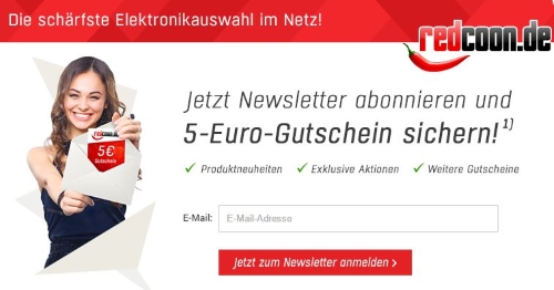 Redcoon Gutschein Newsletter