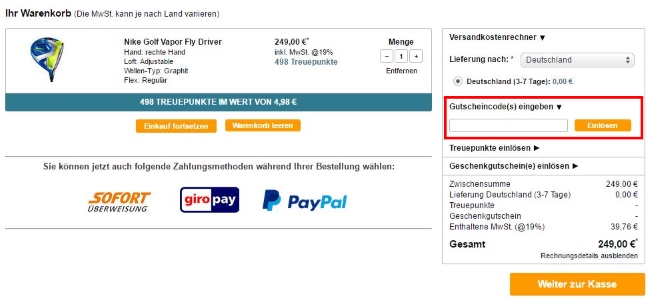 onlinegolf-gutscheincode-einloesen