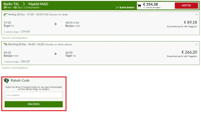 alitalia-e-coupon-code-einloesen