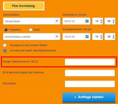 budget-rabattnummer-eingeben