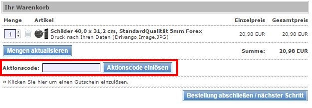 clickandprint-de-aktionscode-eingeben